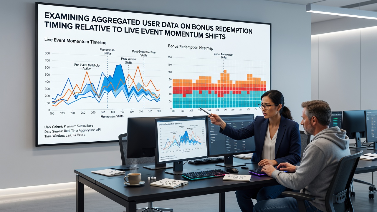 Chart illustrating redemption clusters relative to momentum shifts across different live sports events