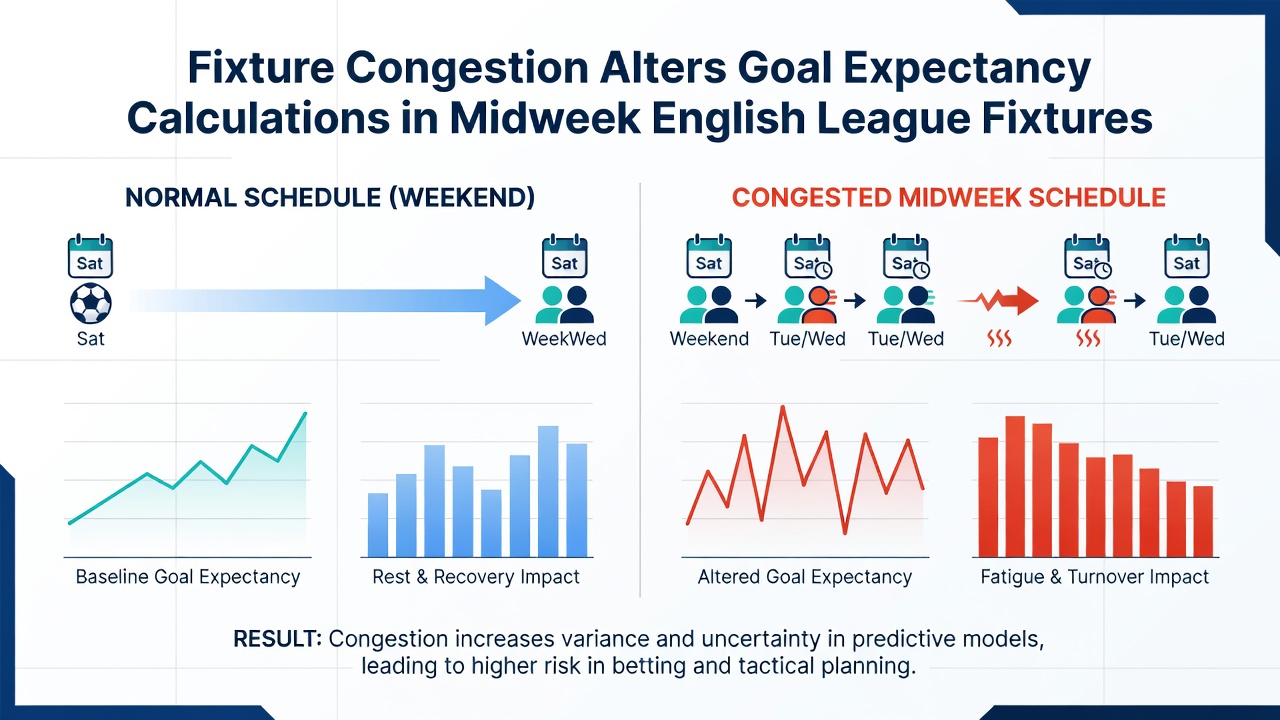 Data visualization showing adjusted goal expectancy rates during congested English league periods
