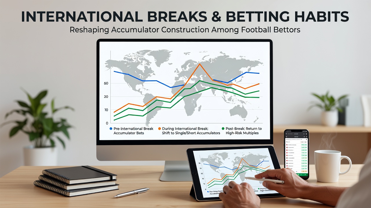 Detailed view of accumulator betting slips and player performance charts used by football wagerers