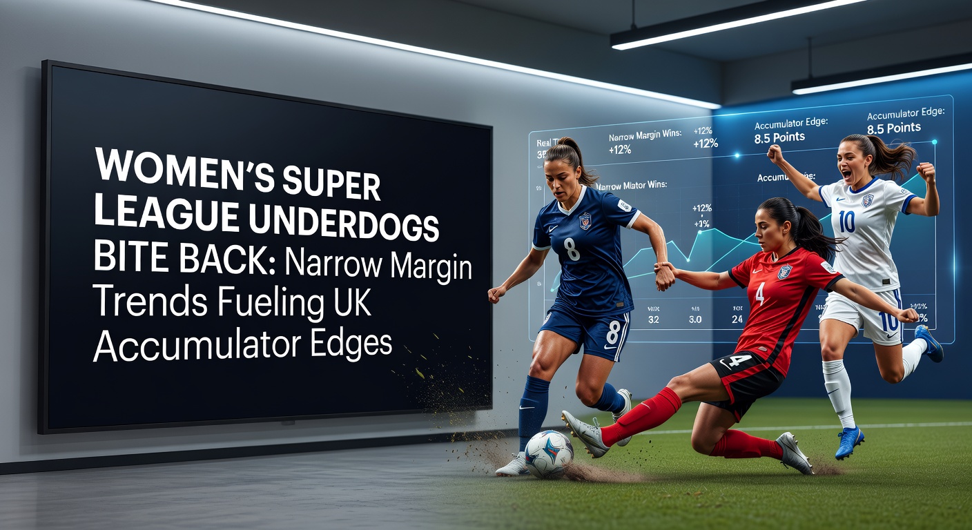 Graph illustrating narrow margin percentages in WSL matches over recent seasons, highlighting underdog impact